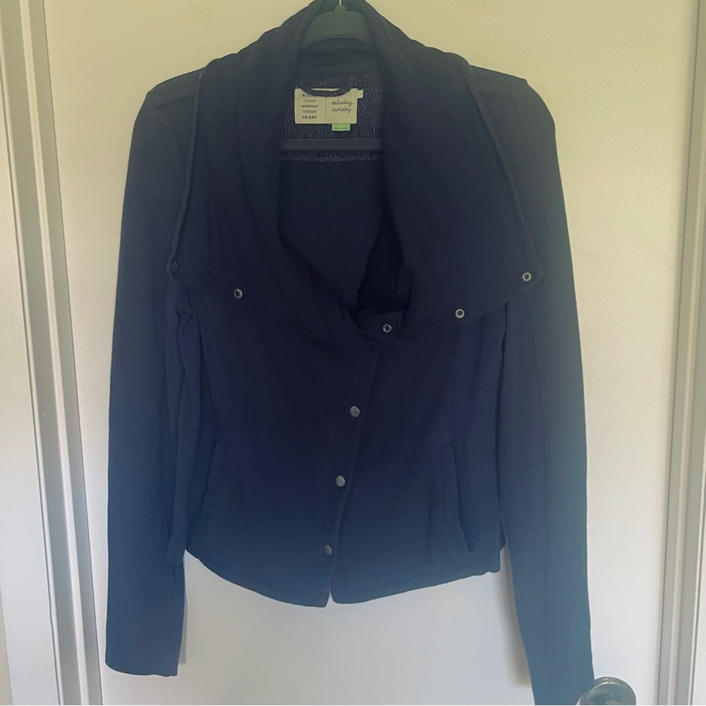 Saturday Sunday Knit Bkazer with Button Accents, Anthropologie, Size Small